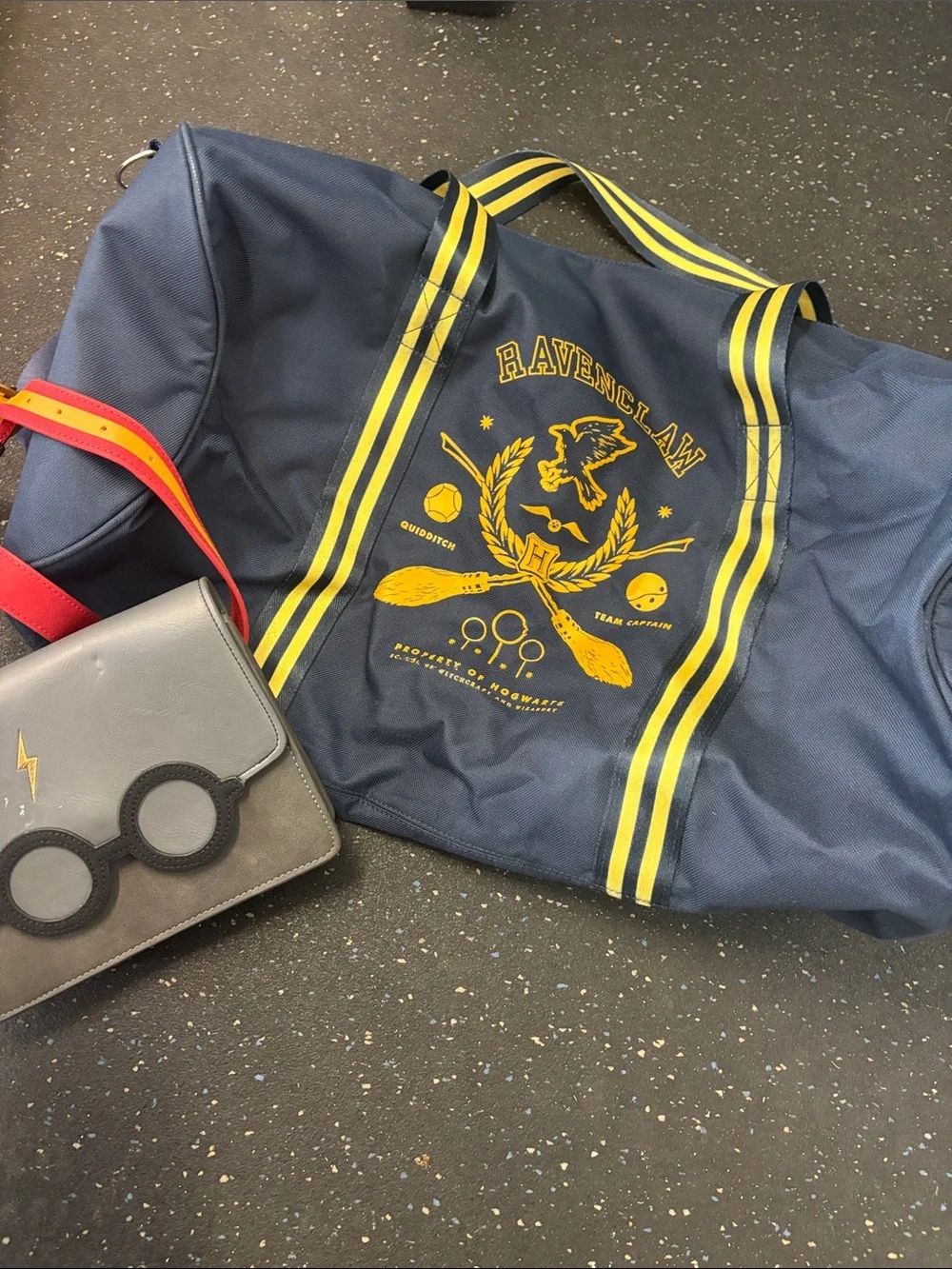 Loungefly Harry Potter Ravenclaw Navy & Yellow Travel Duffel Bag & Fanny Pack